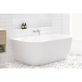 ADP Glacier Acrylic Oval Back to Wall Bath