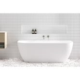 ADP Glacier Acrylic Oval Back to Wall Bath