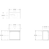 ADP Clifton&nbsp;470mm&nbsp;Wall Hung Single Vanity with Semi-Inset Basin