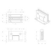 ADP Brass Shower Wall Hinge