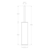 ADP Round Stainless Steel Toilet Brush &amp; Holder Set