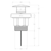 ADP 32-40mm Stainless Steel Universal Pop-Up Waste