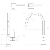 ADP Soul Chrome Pull-Out Kitchen Mixer