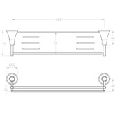 ADP Eternal 420mm Brass Bathroom Shelf