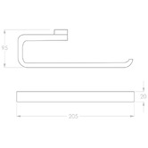 ADP Brooklyn 200mm Brass Hand Towel Holder