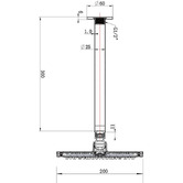ADP Bloom Round 200mm Ceiling Shower Arm &amp; Head