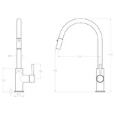ADP Eternal Brass Pull-Out Kitchen Mixer