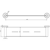 ADP Soul Brass &amp; Steel Bathroom Shelf