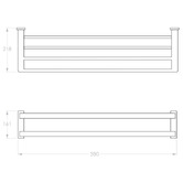ADP Brooklyn 550mm Towel Rail