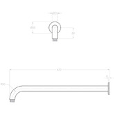 ADP Soul 470mm Round Shower Arm