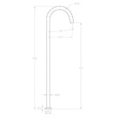 ADP Bloom Floor Mounted Bath Spout