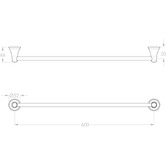 ADP Eternal Single Towel Rail