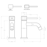 ADP Soul 145mm Chrome Basin Mixer