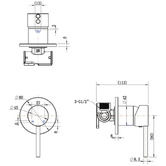 ADP Bloom Shower/Bath Wall Mixer