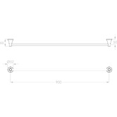 ADP Eternal Single Towel Rail