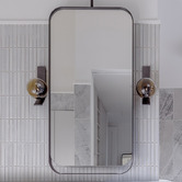 ADP Allegra Steel Framed Rectangle Mirror