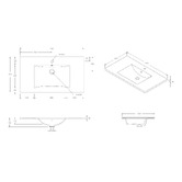 ADP Jane Express 900mm Polar White Single Vanity with Basin
