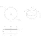 ADP Margot 360mm Matte Round Ceramic Above Counter Basin