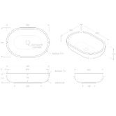 ADP Ollie 500mm Travertine Pill Above Counter Basin