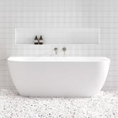 ADP Glacier Acrylic Oval Back to Wall Bath