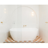 ADP Glacier Acrylic Oval Back to Wall Bath
