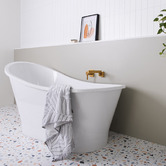 ADP Placido 1595mm Cast Marble Freestanding Bath