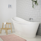 ADP Placido 1595mm Cast Marble Freestanding Bath