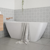 ADP Utopia 1590mm Cast Marble Rectangle Freestanding Bath