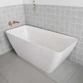 ADP Utopia 1590mm Cast Marble Rectangle Freestanding Bath