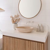 ADP Ollie 500mm Travertine Pill Above Counter Basin