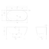 ADP Glacier 1500mm Gloss White Acrylic Corner Bath