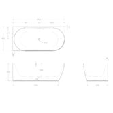 ADP Glacier 1700mm Gloss White Acrylic Corner Bath