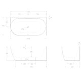 ADP Glacier 1500mm Gloss White Acrylic Corner Bath