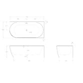 ADP Glacier 1700mm Gloss White Acrylic Corner Bath