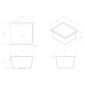 ADP Bellevue 455mm Single Granite Composite Kitchen Sink