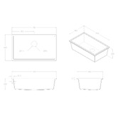 ADP Bellevue 790mm Single Granite Composite Kitchen Sink