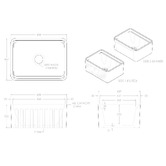 ADP Vaucluse 608mm Single Ceramic Farmhouse Sink &amp; Accessory Package