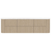 ADP Thirroul 1800mm Wall Hung Double Vanity with Solid Surface Countertop
