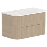 ADP Thirroul 900mm Wall Hung Single Vanity with Solid Surface Countertop