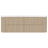 ADP Thirroul 1500mm Wall Hung Double Vanity with Solid Surface Countertop