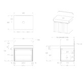 ADP Harper 685mm Wall Hung Single Vanity with Solid Surface Countertop