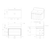ADP Harper 835mm Wall Hung Single Vanity with Solid Surface Countertop