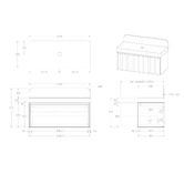 ADP Harper 1135mm Wall Hung Single Vanity with Solid Surface Countertop