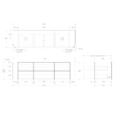 ADP Thirroul 1800mm Wall Hung Double Vanity with Solid Surface Countertop