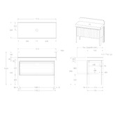ADP Harper 1200mm Freestanding Single Vanity with Solid Surface Countertop