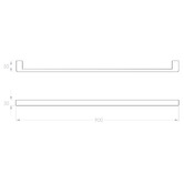 ADP Brooklyn Single Towel Rail