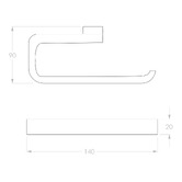 ADP Brooklyn Solid Brass Toilet Roll Holder