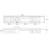 ADP Empire 800mm Solid Brass Shower Shelf