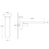 ADP Cosmopolitan 215mm Brushed Nickel Swivel Bath Spout