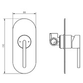ADP Bronx Shower/Bath Wall Mixer Trim Kit Only